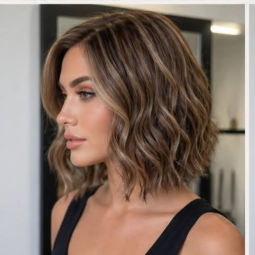 Wavy Layered Lace Part Wig